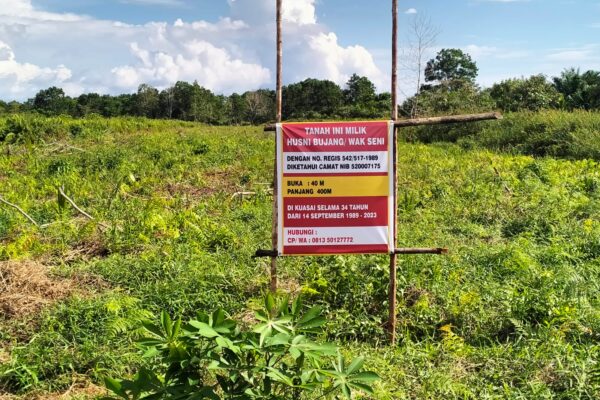 Pagar Pembatas Hak Milik Wak Seni/Husni Bujang di Rusak Oknum Mafia Tanah
