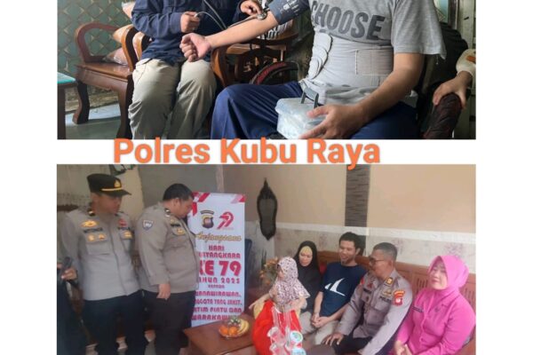 Tak Hanya Bertugas, Polres Kubu Raya Juga Hadir Saat Anggota Butuh Dukungan