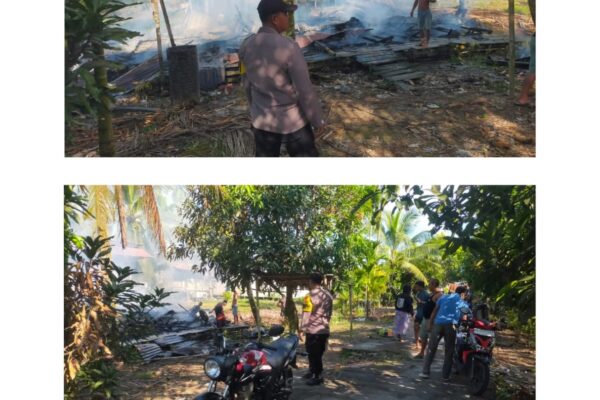 Warga Panik! Rumah Kontrakan Tanpa Penghuni Terbakar di Kubu Raya