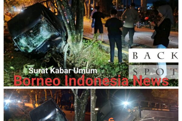 Diduga Hilang Kendali, Gran Max Terguling di Jalan Arteri Supadio, Satu Penumpang Kritis