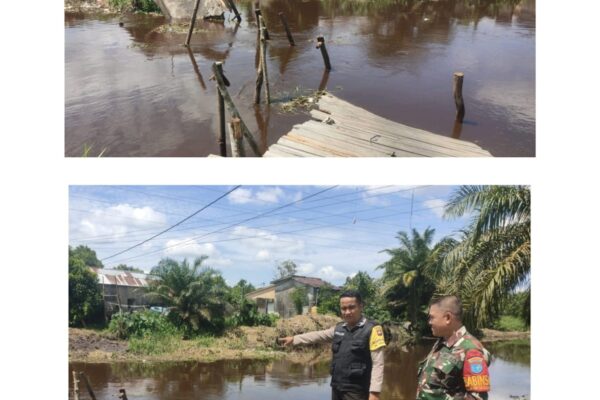 Jembatan Desa Mega Timur Roboh, Warga Bangun Jalur Darurat dengan Tali dan Sampan