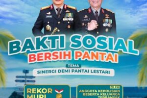 Polda Sumbar Siap Pecahkan Rekor MURI Lewat Bakti Sosial Bersih Pantai, Ribuan Anggota dan Keluarga Polri Akan Turun ke Pantai Purus Padang
