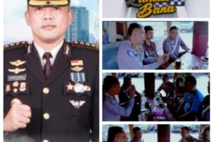 Program Rancak Bana Dirlantas Sumbar, Personel Polantas Ajak Sopir Truk Ngobras Soal Keselamatan Jalan